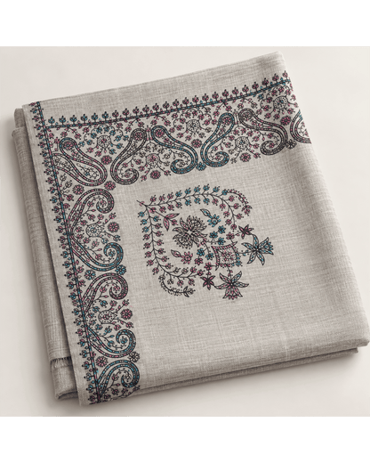 Premium Embroidered Pashmina Shawl - 4