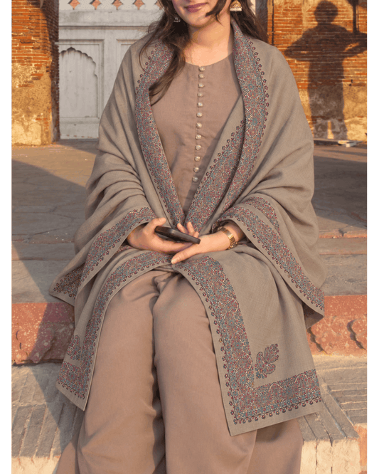 Premium Embroidered Pashmina Shawl - 5