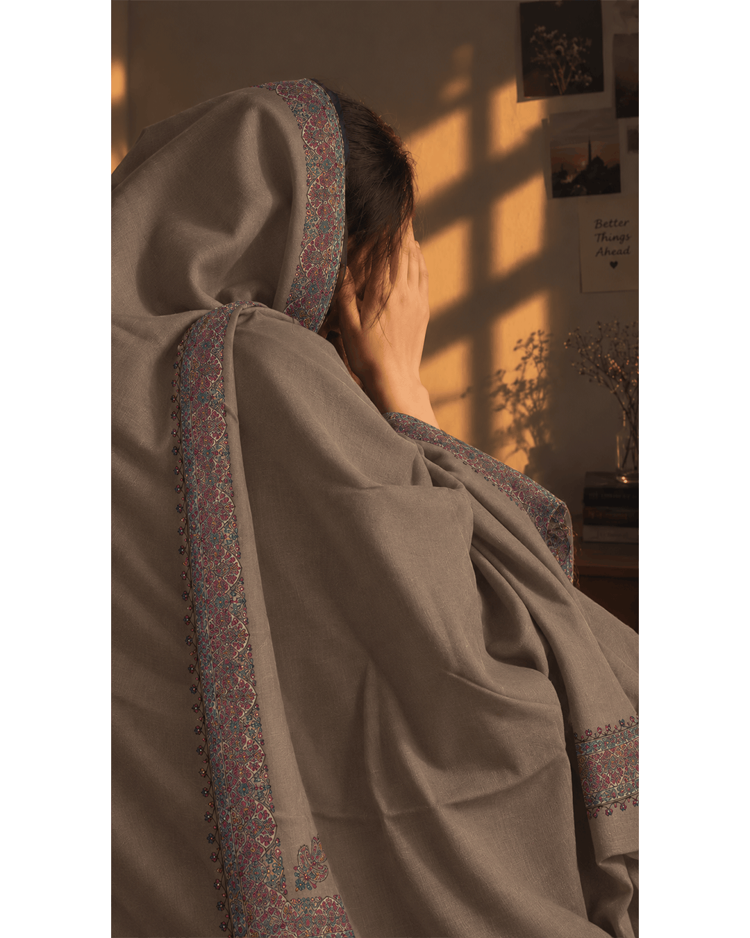 Premium Embroidered Pashmina Shawl - 5