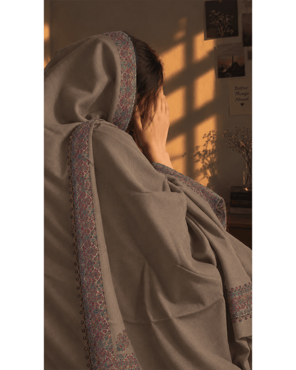 Premium Embroidered Pashmina Shawl - 5