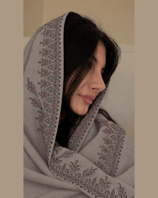Premium Embroidered Pashmina Shawl - 3